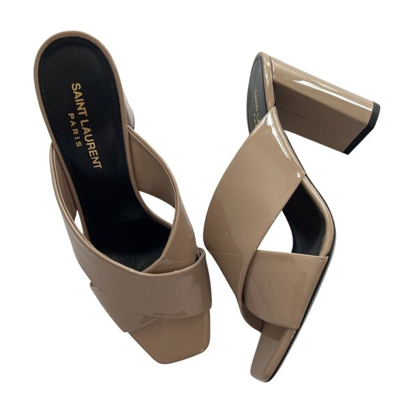 Saint Laurent LouLou 95 Mule Sandals in Nude - Picture 1 of 7